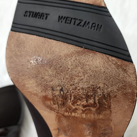 Stuart Weitzman Dark Brown Square-Toe Flats - Picture 7 of 10